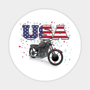 USA motorbike. Magnet